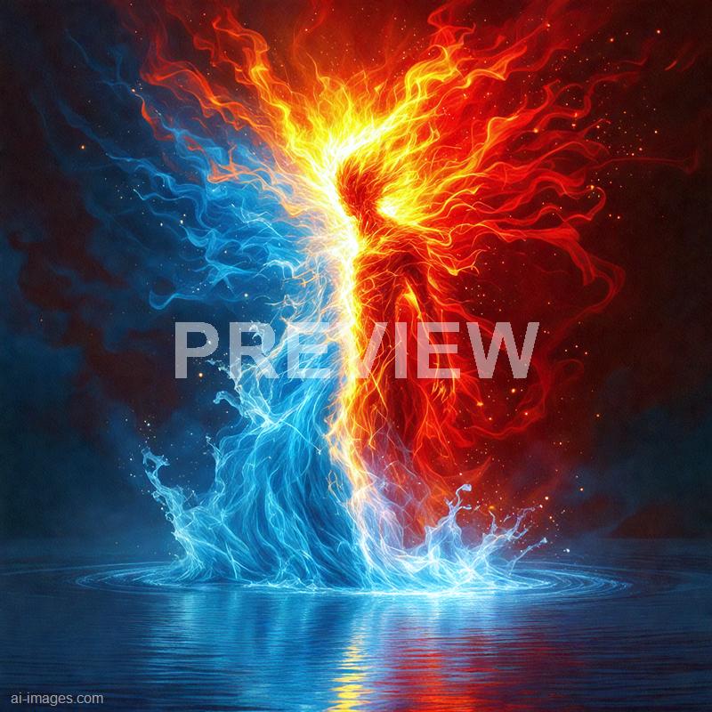 12250 - a-being-with-one-half-engulfed-in-red-flames-and-the-_250704175404_00001